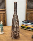 Wood Brown & White Bottle Shaped Ceramic Vase, SKU , image 6
