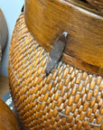 Woven Rattan Baskets with Wooden Rims, Sold Per - FEA Home