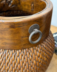 Woven Rattan Baskets with Wooden Rims, Sold Per - FEA Home
