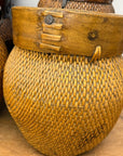 Woven Rattan Baskets with Wooden Rims, Sold Per - FEA Home