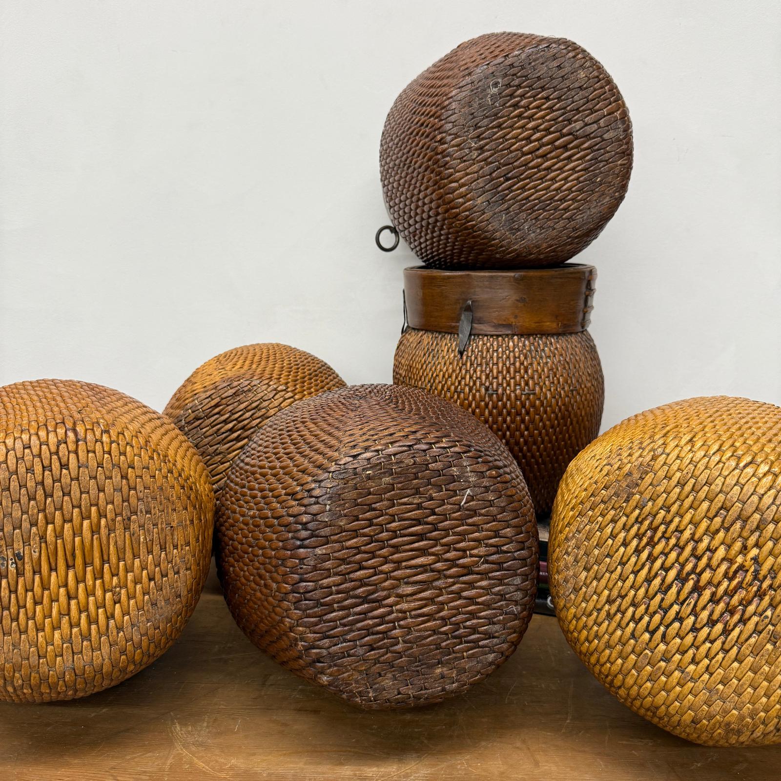 Woven Rattan Baskets with Wooden Rims, Sold Per - FEA Home