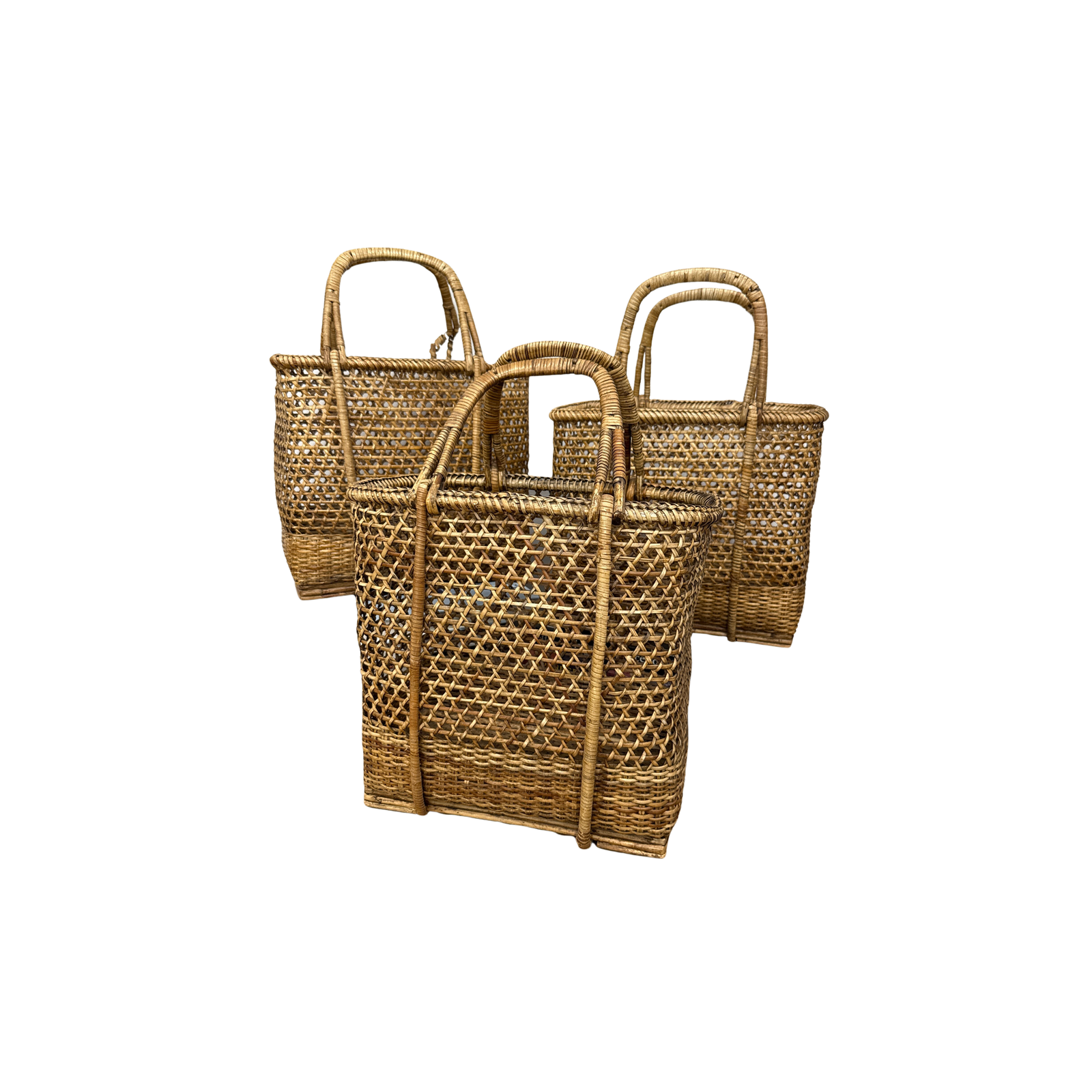 Woven Rattan Tote Handled Baskets, Sold Per - FEA Home