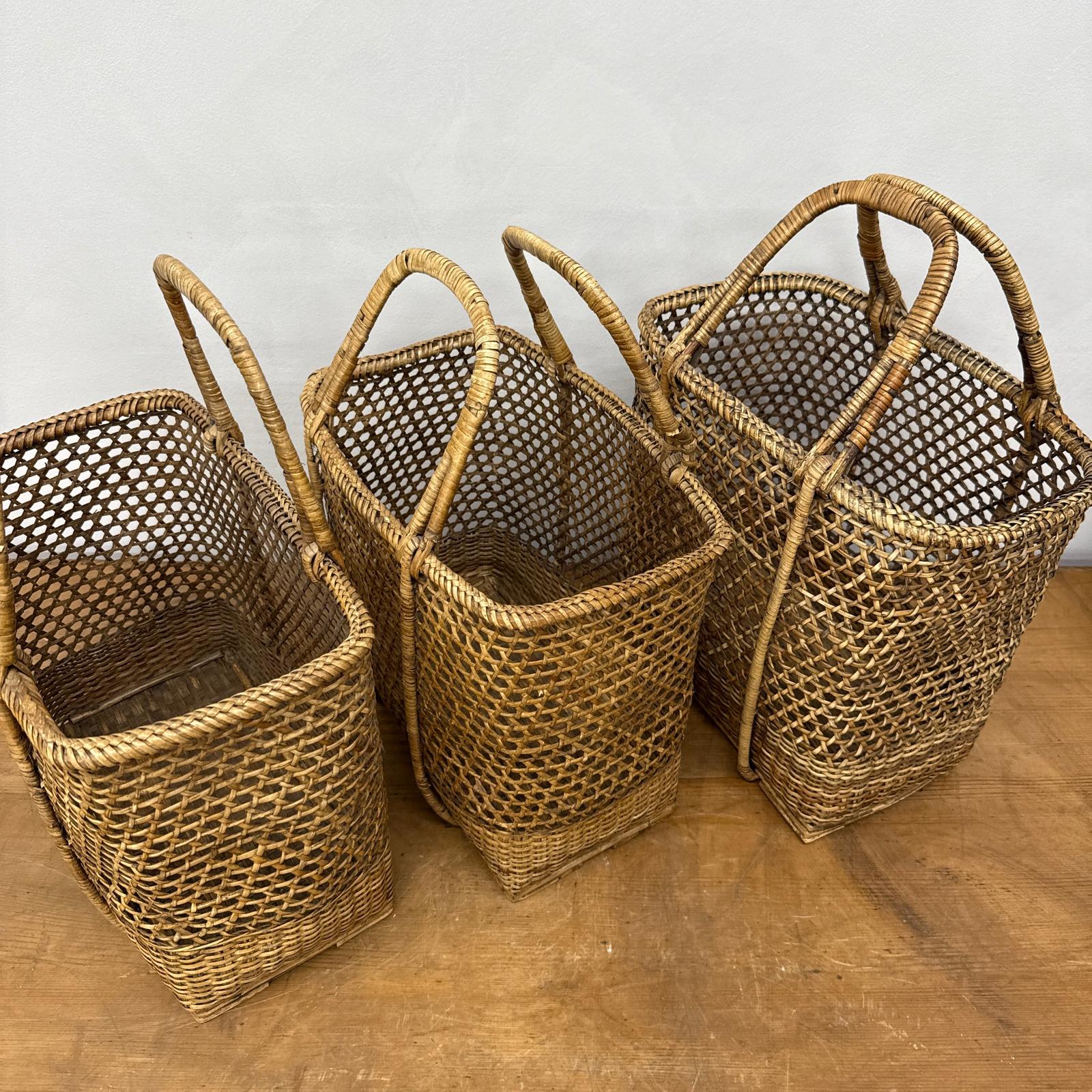 Woven Rattan Tote Handled Baskets, Sold Per - FEA Home