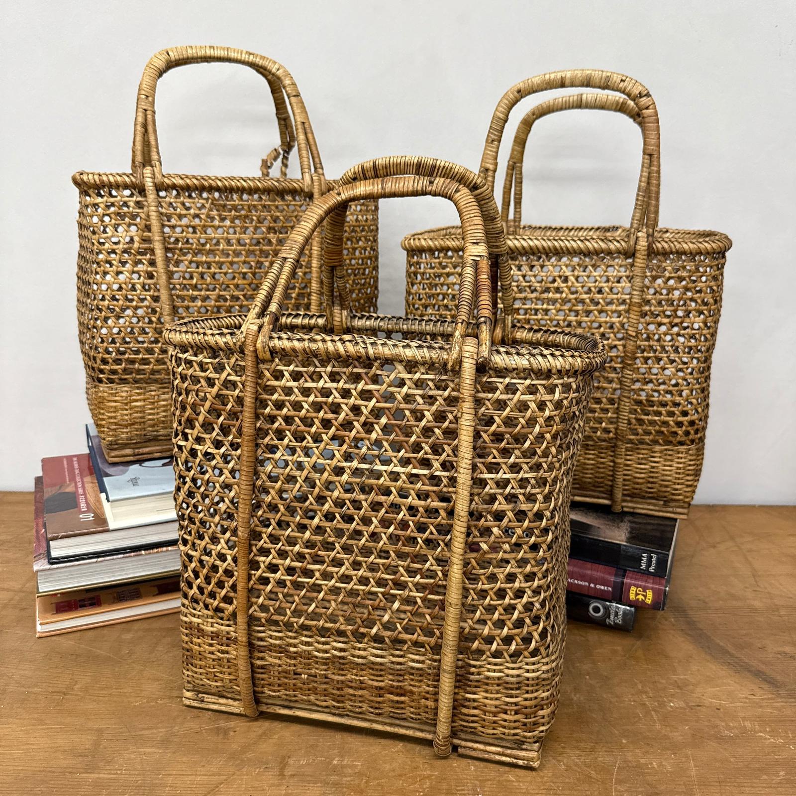 Woven Rattan Tote Handled Baskets, Sold Per - FEA Home