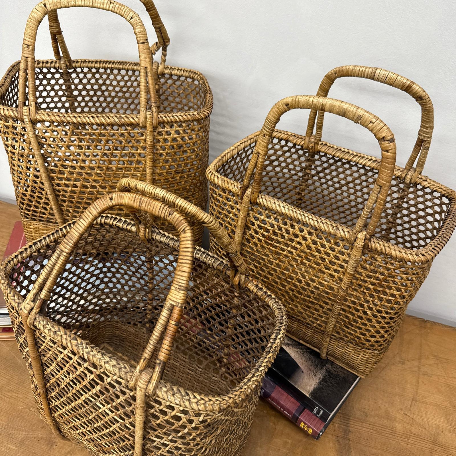 Woven Rattan Tote Handled Baskets, Sold Per - FEA Home