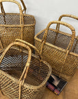 Woven Rattan Tote Handled Baskets, Sold Per - FEA Home