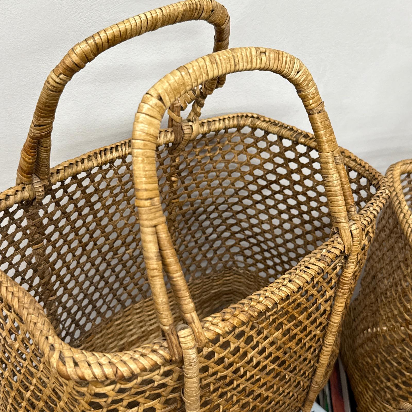 Woven Rattan Tote Handled Baskets, Sold Per - FEA Home
