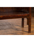 Chinese Qing Dynasty 19th Century Bookcase with Four Shelves and Dark Patina-11. Asian & Chinese Furniture, Art, Antiques, Vintage Home Décor for sale at FEA Home