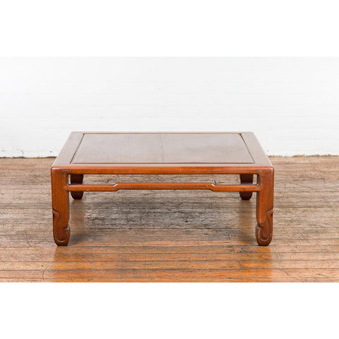 19th Century Low Kang Coffee Table with Humpback Stretcher and Horsehoof Feet-YN1399-12. Asian & Chinese Furniture, Art, Antiques, Vintage Home Décor for sale at FEA Home