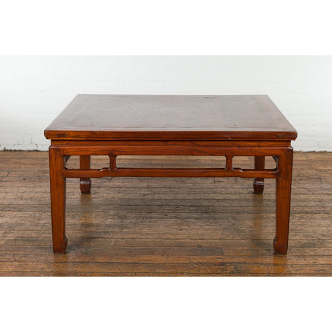Rich Brown Square Shaped Coffee Table with Spacious Top-YN1401-17. Asian & Chinese Furniture, Art, Antiques, Vintage Home Décor for sale at FEA Home