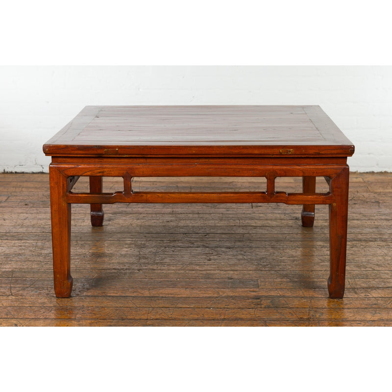 Rich Brown Square Shaped Coffee Table with Spacious Top-YN1401-3. Asian & Chinese Furniture, Art, Antiques, Vintage Home Décor for sale at FEA Home