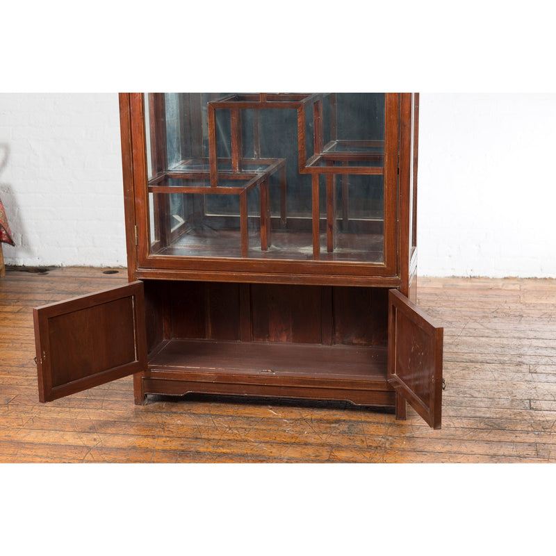 Qing Dynasty Style Retrofitted Vitrine Cabinet with Mirrors and Spot Lights-10. Asian & Chinese Furniture, Art, Antiques, Vintage Home Décor for sale at FEA Home