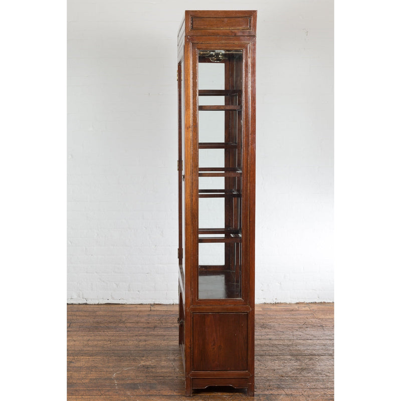 Qing Dynasty Style Retrofitted Vitrine Cabinet with Mirrors and Spot Lights-YN1739-15. Asian & Chinese Furniture, Art, Antiques, Vintage Home Décor for sale at FEA Home