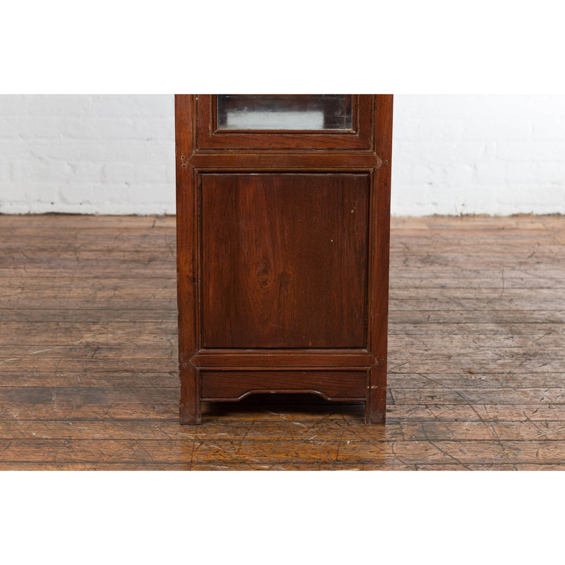 Qing Dynasty Style Retrofitted Vitrine Cabinet with Mirrors and Spot Lights-YN1739-16. Asian & Chinese Furniture, Art, Antiques, Vintage Home Décor for sale at FEA Home