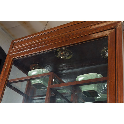 Qing Dynasty Style Retrofitted Vitrine Cabinet with Mirrors and Spot Lights-YN1739-8. Asian & Chinese Furniture, Art, Antiques, Vintage Home Décor for sale at FEA Home