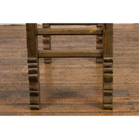 19th Century Antique Console Table with Textured Legs