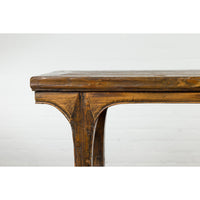 19th Century Antique Console Table with Textured Legs