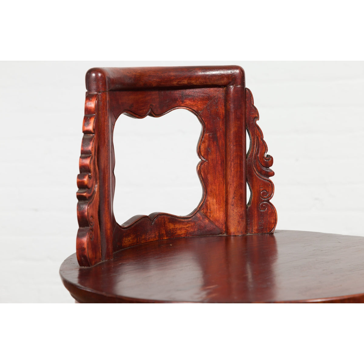 Chinese Late Qing Dynasty Diminutive Chair with Carved Back and Curving Legs-15. Asian &amp; Chinese Furniture, Art, Antiques, Vintage Home Décor for sale at FEA Home