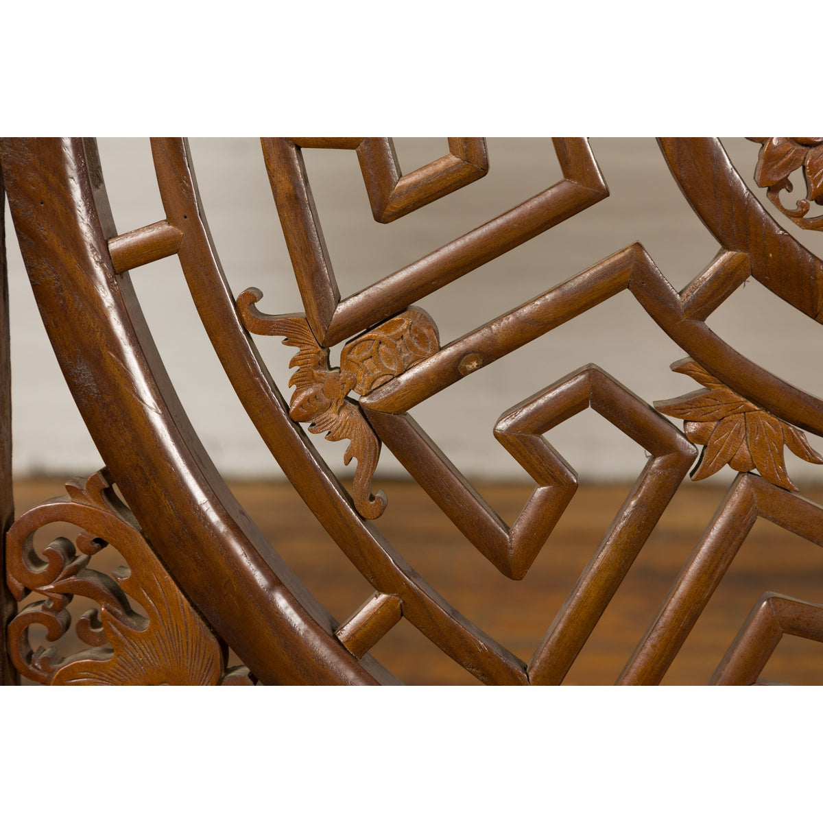 Chinese Late Qing Dynasty Fretwork Panel with Phoenix, Bats and Geometric Maze-15. Asian &amp; Chinese Furniture, Art, Antiques, Vintage Home Décor for sale at FEA Home