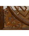 Chinese Late Qing Dynasty Fretwork Panel with Phoenix, Bats and Geometric Maze-16. Asian & Chinese Furniture, Art, Antiques, Vintage Home Décor for sale at FEA Home