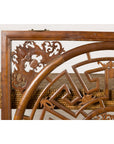 Chinese Late Qing Dynasty Fretwork Panel with Phoenix, Bats and Geometric Maze-7. Asian & Chinese Furniture, Art, Antiques, Vintage Home Décor for sale at FEA Home
