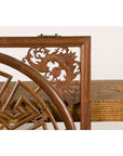 Chinese Late Qing Dynasty Fretwork Panel with Phoenix, Bats and Geometric Maze-8. Asian & Chinese Furniture, Art, Antiques, Vintage Home Décor for sale at FEA Home