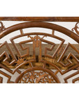 Chinese Late Qing Dynasty Fretwork Panel with Phoenix, Bats and Geometric Maze-9. Asian & Chinese Furniture, Art, Antiques, Vintage Home Décor for sale at FEA Home