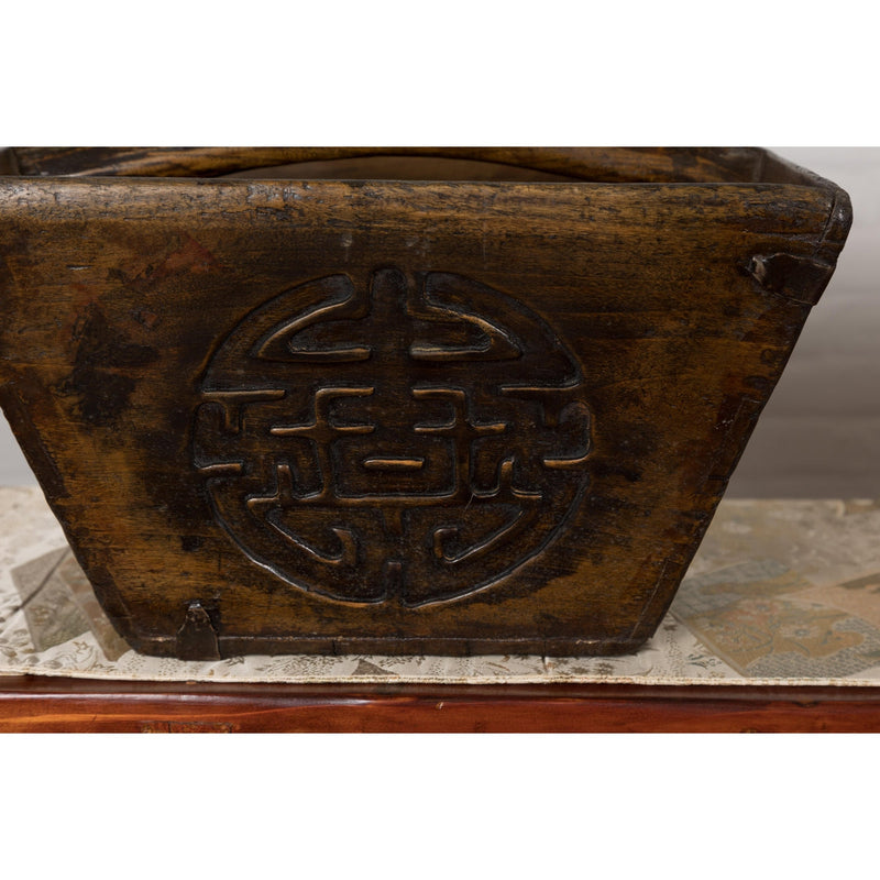 Wooden Chinese Vintage Rice Baskets, Sold Each-YN2397-11. Asian & Chinese Furniture, Art, Antiques, Vintage Home Décor for sale at FEA Home
