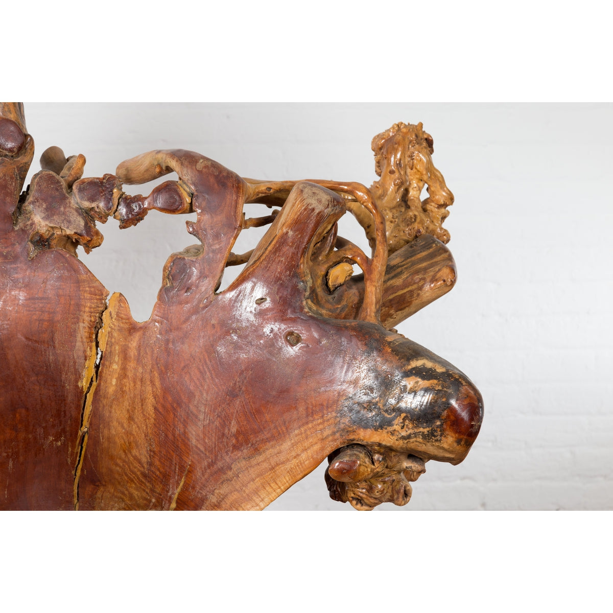 Vintage Chinese Hand Crafted Camphor Wood Root Chair with Light Varnish-11. Asian &amp; Chinese Furniture, Art, Antiques, Vintage Home Décor for sale at FEA Home