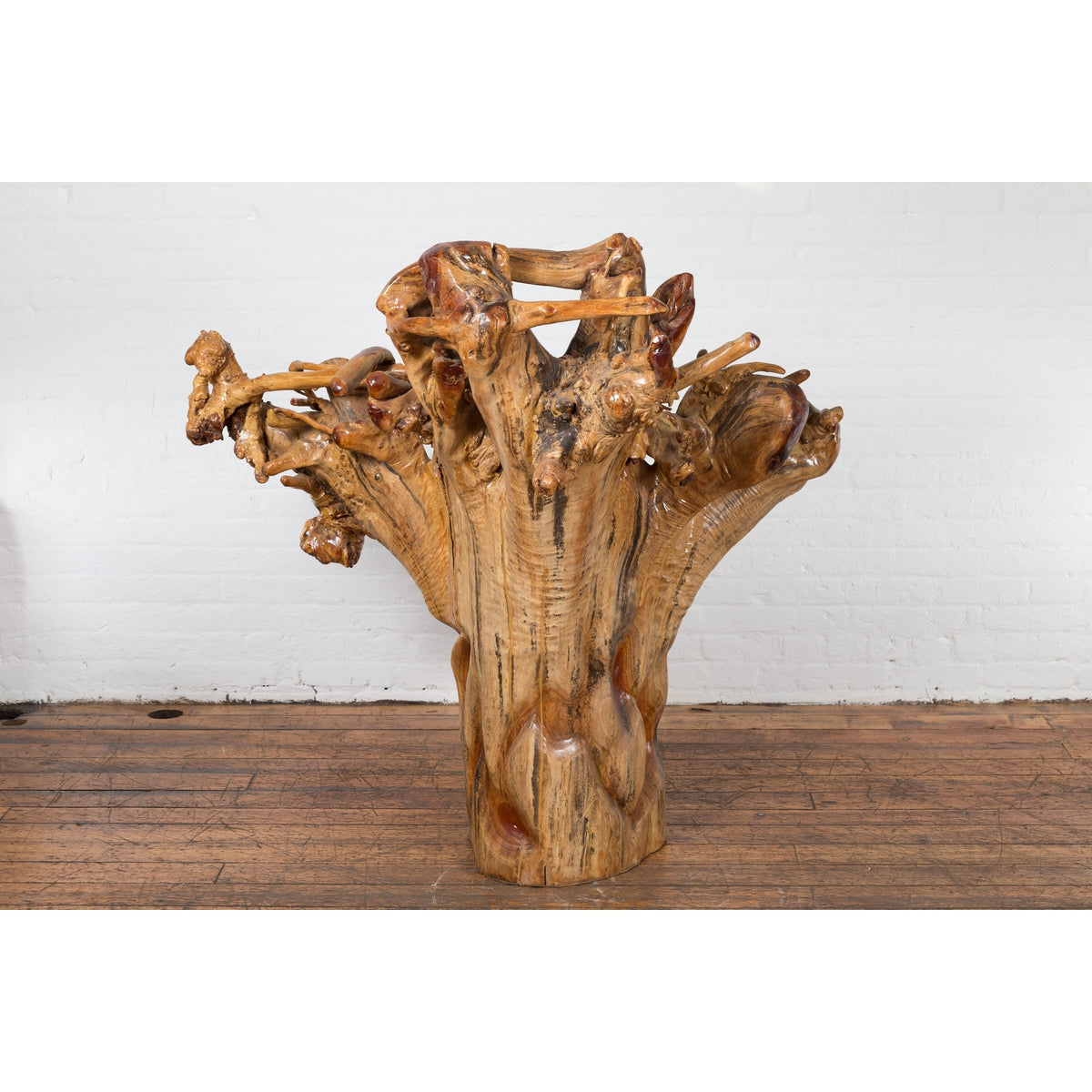 Vintage Chinese Hand Crafted Camphor Wood Root Chair with Light Varnish-15. Asian &amp; Chinese Furniture, Art, Antiques, Vintage Home Décor for sale at FEA Home