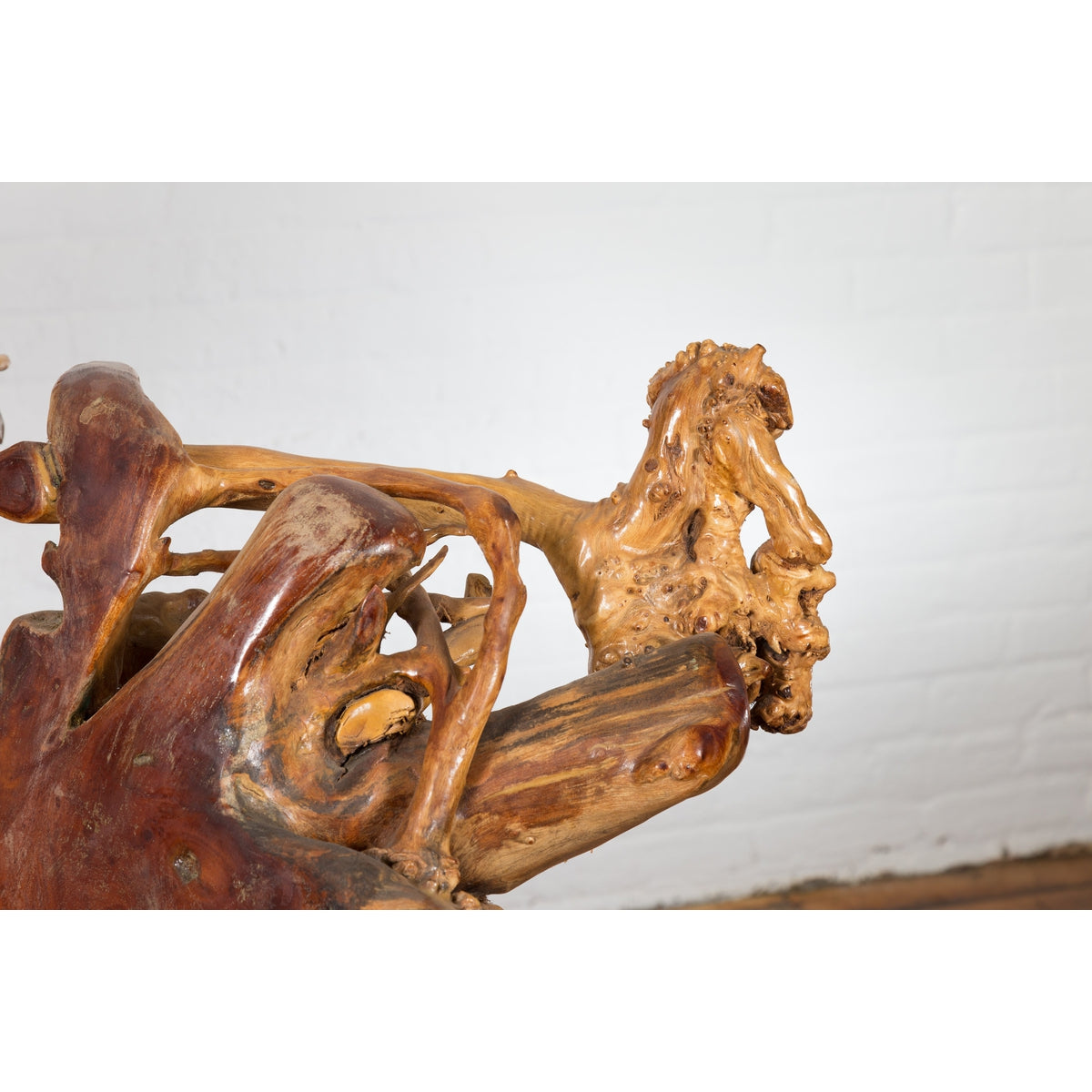 Vintage Chinese Hand Crafted Camphor Wood Root Chair with Light Varnish-5. Asian &amp; Chinese Furniture, Art, Antiques, Vintage Home Décor for sale at FEA Home