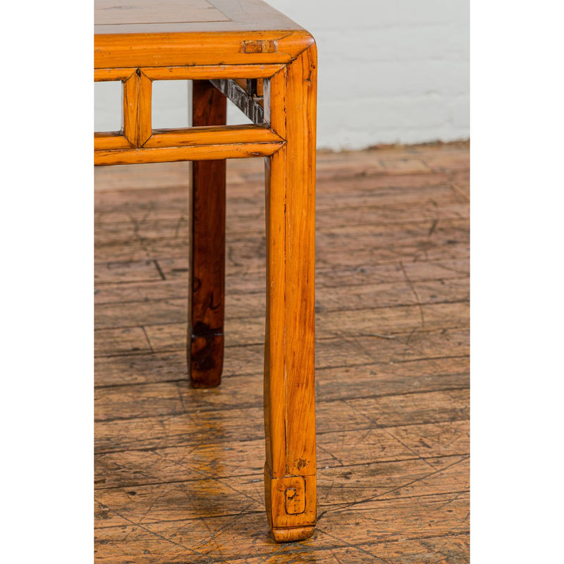 Late Qing Dynasty Period Side Table with Pillar Strut Motifs and Scroll Feet-YN2607-8. Asian & Chinese Furniture, Art, Antiques, Vintage Home Décor for sale at FEA Home