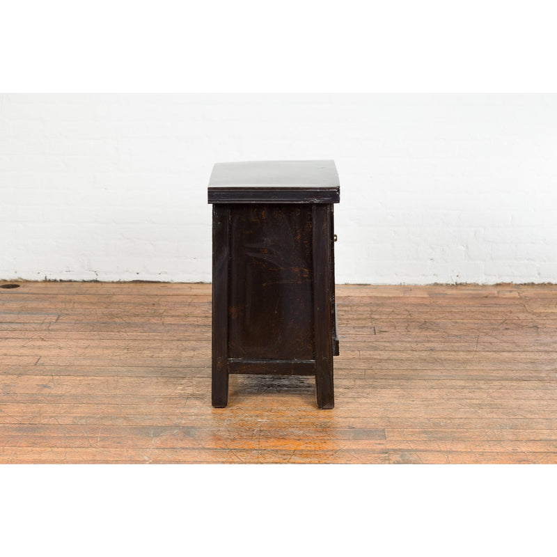 19th Century Chinese Antique Lacquered Bedside Cabinet-YN2665-12. Asian & Chinese Furniture, Art, Antiques, Vintage Home Décor for sale at FEA Home