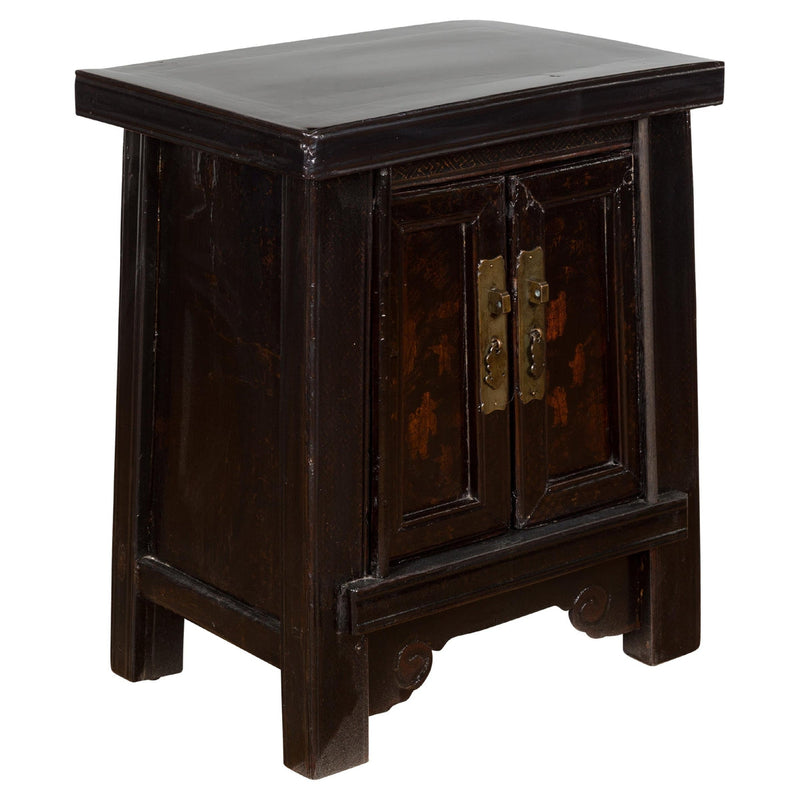 19th Century Chinese Antique Lacquered Bedside Cabinet-YN2665-1. Asian & Chinese Furniture, Art, Antiques, Vintage Home Décor for sale at FEA Home
