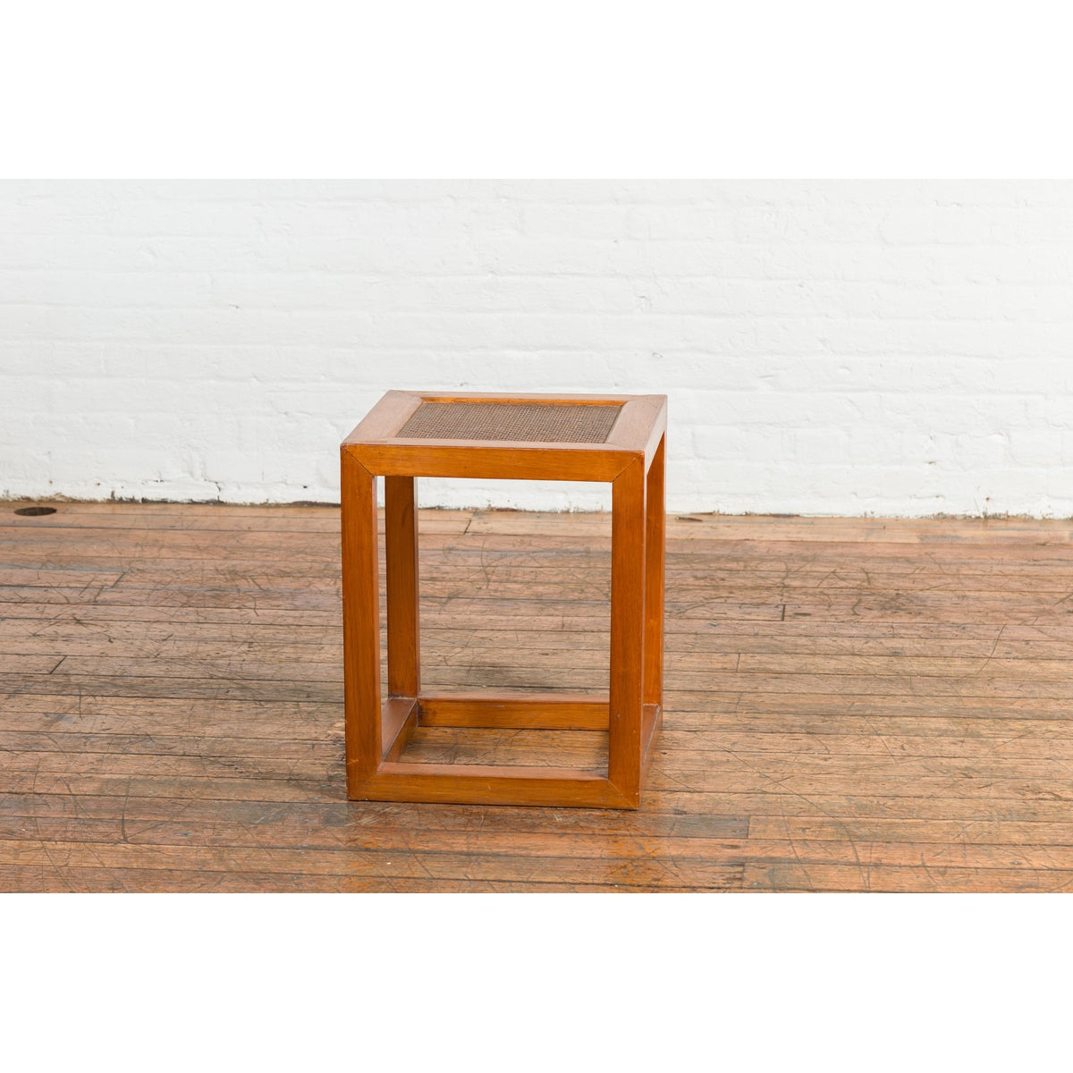 Antique End Table with Rattan Top and Box Design-15. Asian &amp; Chinese Furniture, Art, Antiques, Vintage Home Décor for sale at FEA Home
