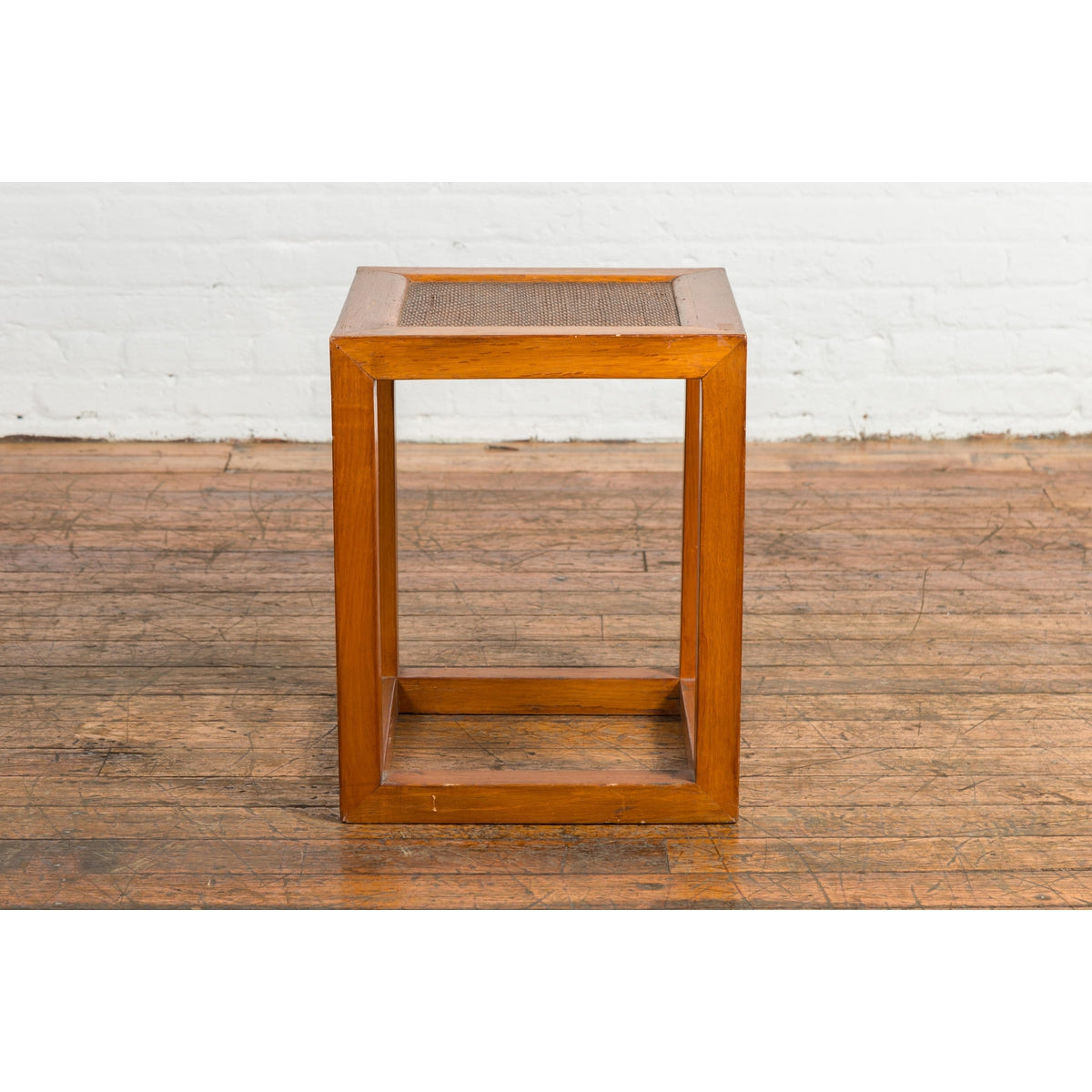 Antique End Table with Rattan Top and Box Design-4. Asian &amp; Chinese Furniture, Art, Antiques, Vintage Home Décor for sale at FEA Home