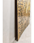 Hollywood Regency Black and Gold Four-Panel Screen with Hand-Painted Cranes-10. Asian & Chinese Furniture, Art, Antiques, Vintage Home Décor for sale at FEA Home