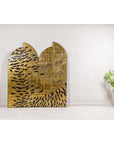 Hollywood Regency Black and Gold Four-Panel Screen with Hand-Painted Cranes-11. Asian & Chinese Furniture, Art, Antiques, Vintage Home Décor for sale at FEA Home