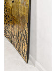 Hollywood Regency Black and Gold Four-Panel Screen with Hand-Painted Cranes-12. Asian & Chinese Furniture, Art, Antiques, Vintage Home Décor for sale at FEA Home