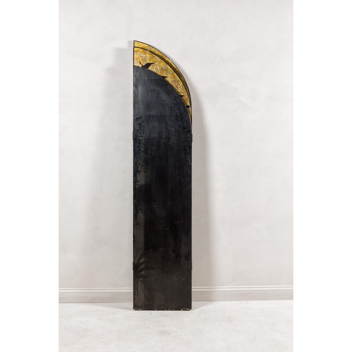 Hollywood Regency Black and Gold Four-Panel Screen with Hand-Painted Cranes-14. Asian &amp; Chinese Furniture, Art, Antiques, Vintage Home Décor for sale at FEA Home