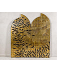 Hollywood Regency Black and Gold Four-Panel Screen with Hand-Painted Cranes-2. Asian & Chinese Furniture, Art, Antiques, Vintage Home Décor for sale at FEA Home