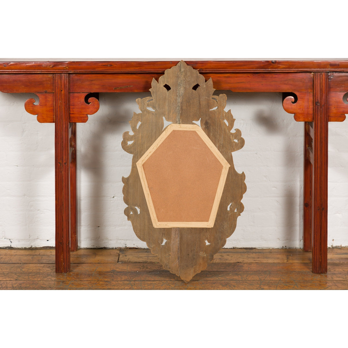 Vintage Thai Wooden Mirror with Carved Bird, Foliage and Flower Motifs-14. Asian &amp; Chinese Furniture, Art, Antiques, Vintage Home Décor for sale at FEA Home