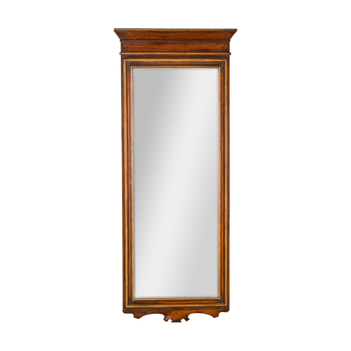Slender Wooden Mirror with Carved Motifs, Made of Antique Indian Wood-10. Asian &amp; Chinese Furniture, Art, Antiques, Vintage Home Décor for sale at FEA Home