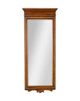 Slender Wooden Mirror with Carved Motifs, Made of Antique Indian Wood-10. Asian & Chinese Furniture, Art, Antiques, Vintage Home Décor for sale at FEA Home