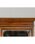 Slender Wooden Mirror with Carved Motifs, Made of Antique Indian Wood-3. Asian & Chinese Furniture, Art, Antiques, Vintage Home Décor for sale at FEA Home