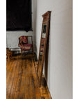 Slender Wooden Mirror with Carved Motifs, Made of Antique Indian Wood-8. Asian & Chinese Furniture, Art, Antiques, Vintage Home Décor for sale at FEA Home