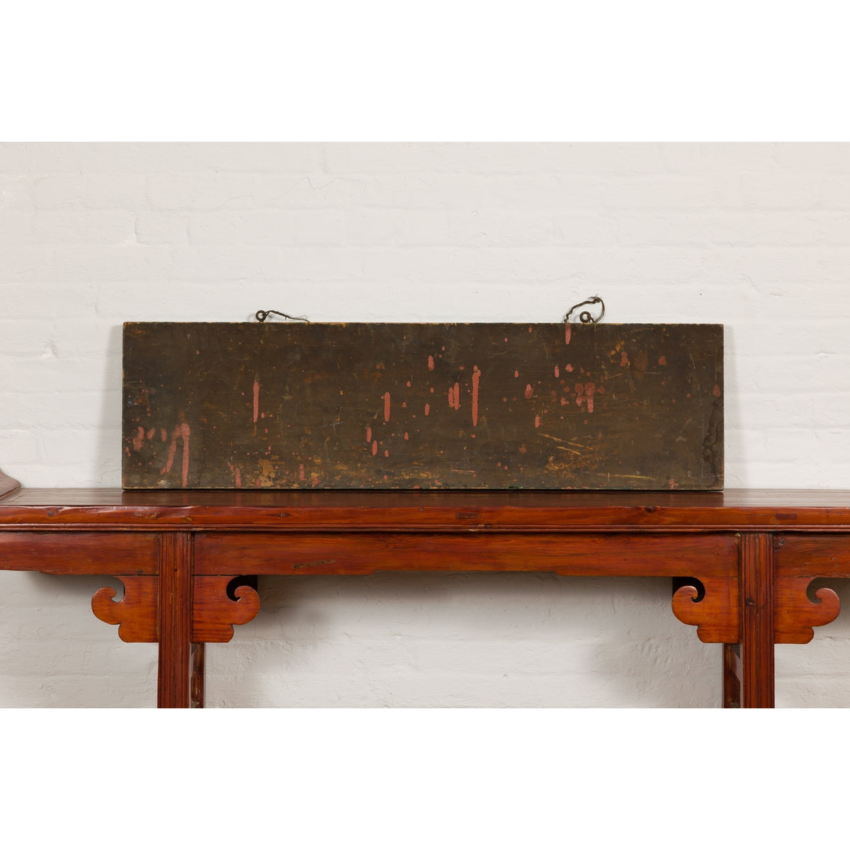 Chinese Late Qing Dynasty Red Lacquered Shop Sign with Carved Calligraphy-15. Asian &amp; Chinese Furniture, Art, Antiques, Vintage Home Décor for sale at FEA Home