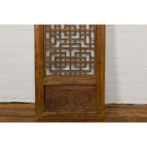 Qing Dynasty 19th Century Fretwork Screen with Carved Scrolling Motifs-YN2979-10. Asian & Chinese Furniture, Art, Antiques, Vintage Home Décor for sale at FEA Home
