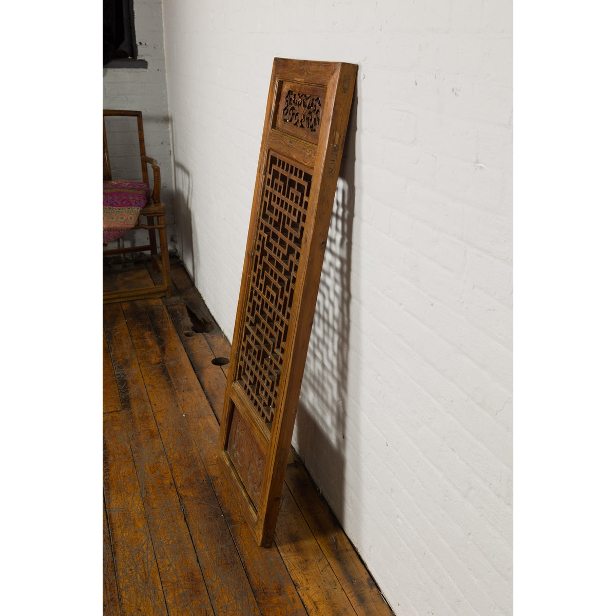 Qing Dynasty 19th Century Fretwork Screen with Carved Scrolling Motifs-15. Asian &amp; Chinese Furniture, Art, Antiques, Vintage Home Décor for sale at FEA Home