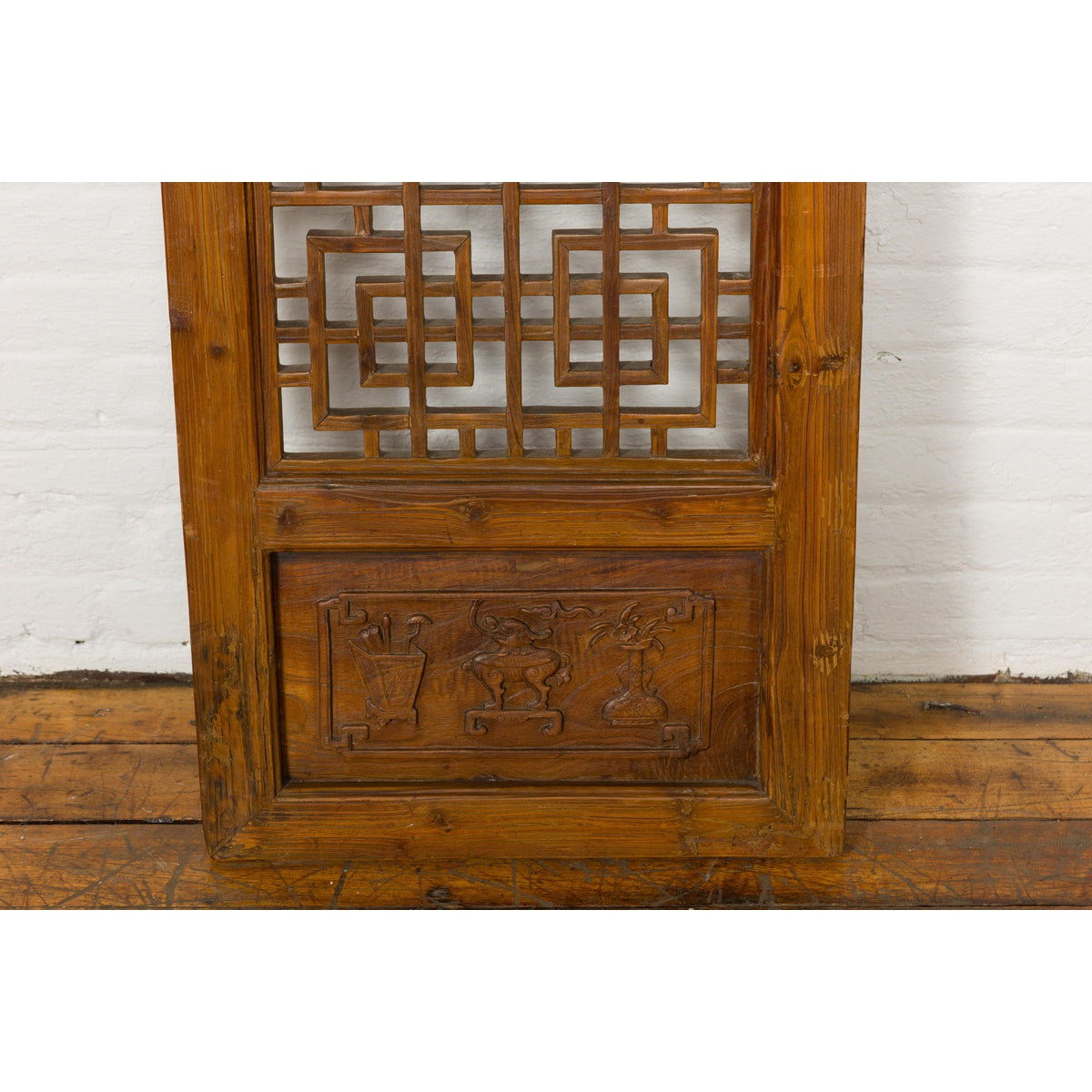 Qing Dynasty 19th Century Fretwork Screen with Carved Scrolling Motifs-18. Asian &amp; Chinese Furniture, Art, Antiques, Vintage Home Décor for sale at FEA Home